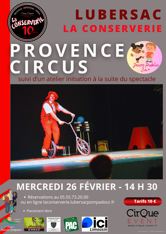 La Conserverie Provence Circus (spectacle jeunesse)