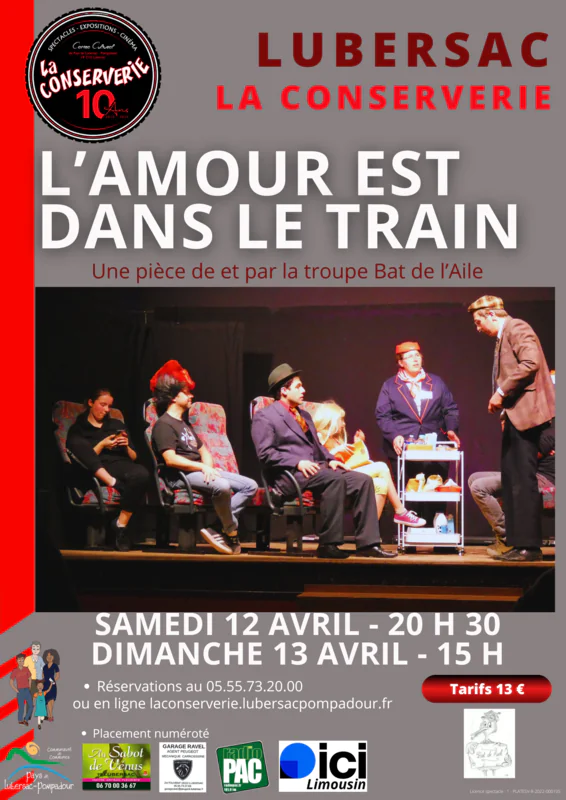 La Conserverie soirée théâtre L'Amour est dans le train