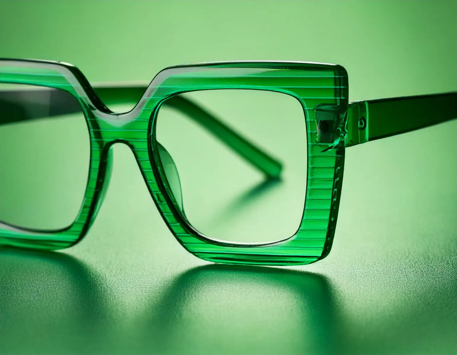 Lunettes Classiques Carrées Vert