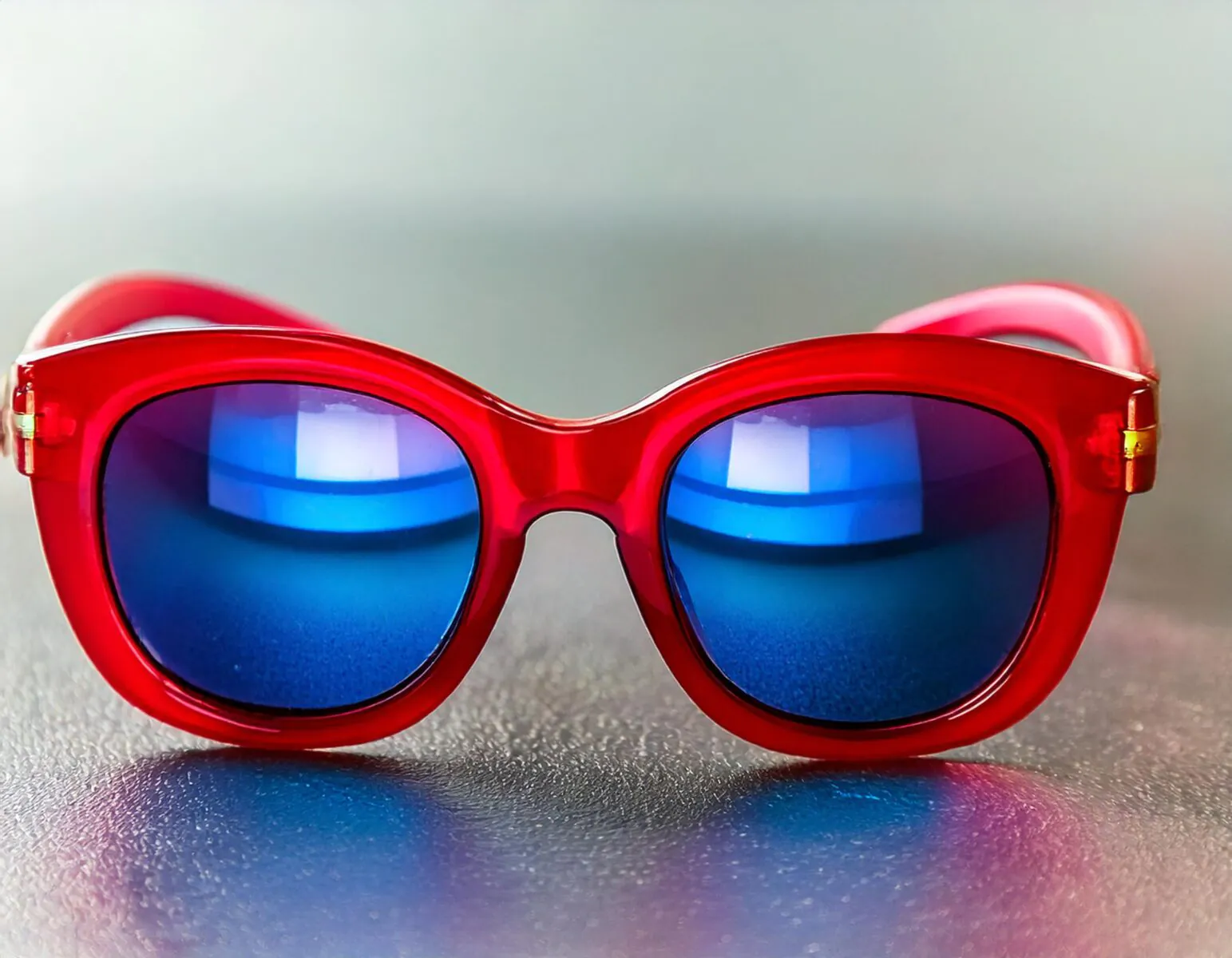 lunettes rouge cerise bleu électriique