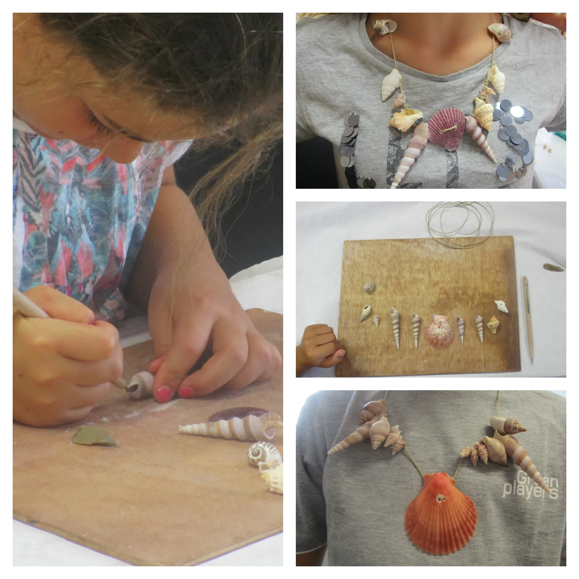 Atelier préhisto' jeunes Parure en coquillages