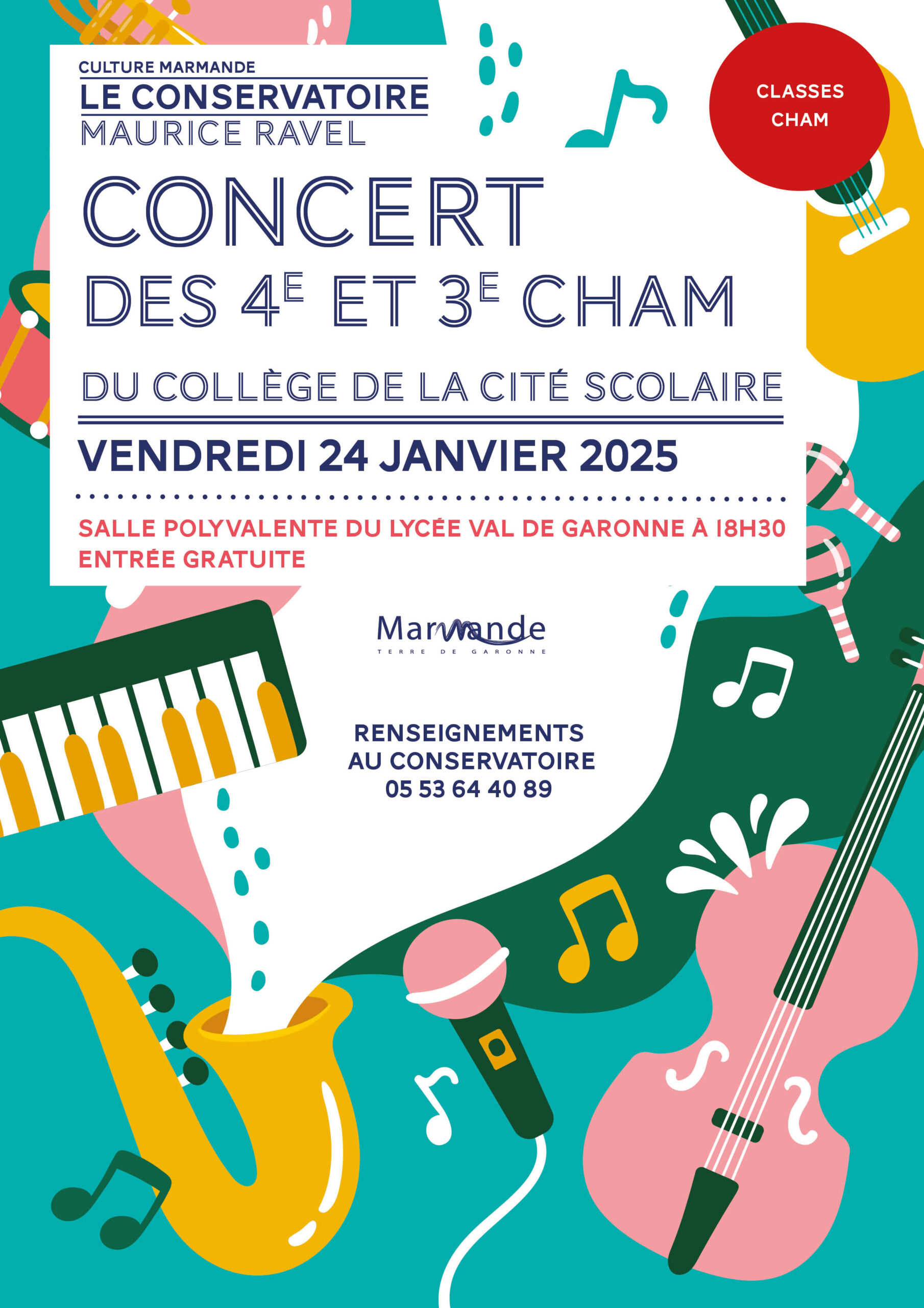 Concert4ème et 3ème Cham du Collège de la Cité Scolaire Conservatoire Maurice Ravel