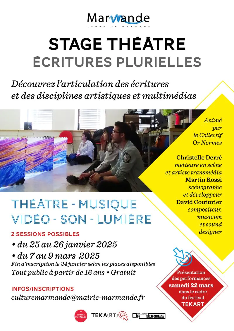 Stage Théâtre Ecritures Plurielles