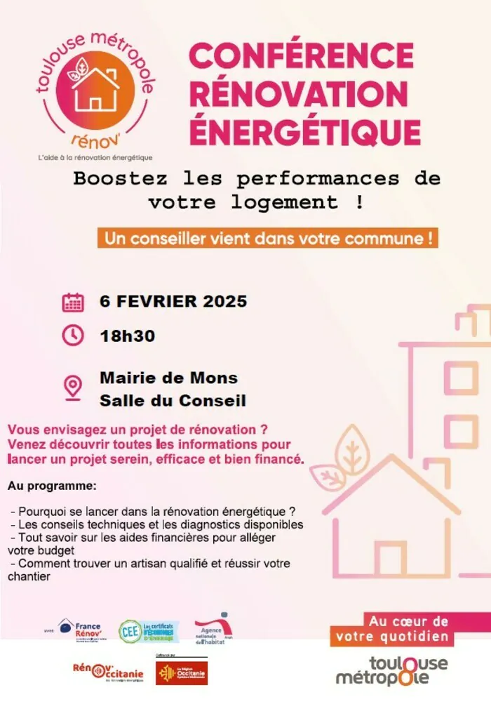 La Maison de l'Energie vient dans l'Est Toulousain Mons Salle du conseil Mons