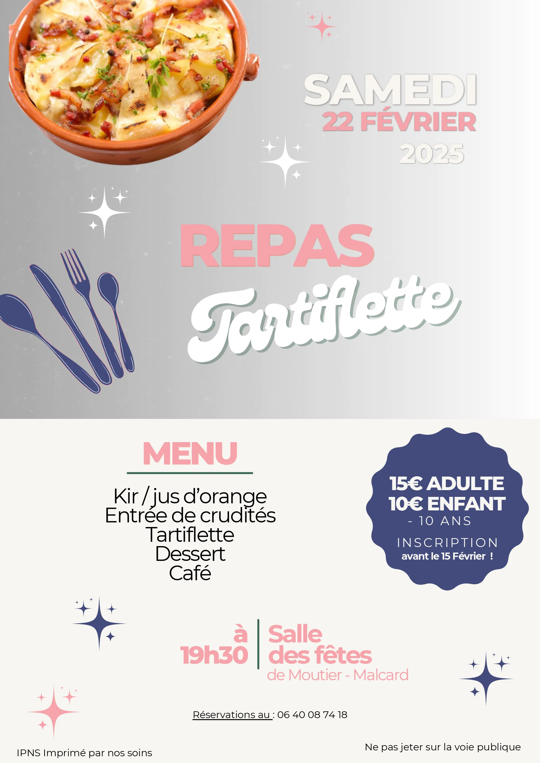 Repas Tartiflette