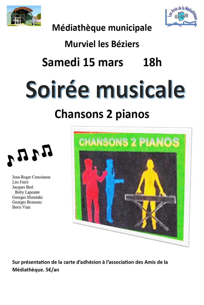 SOIRÉE MUSICALE "CHANSONS 2 PIANOS"