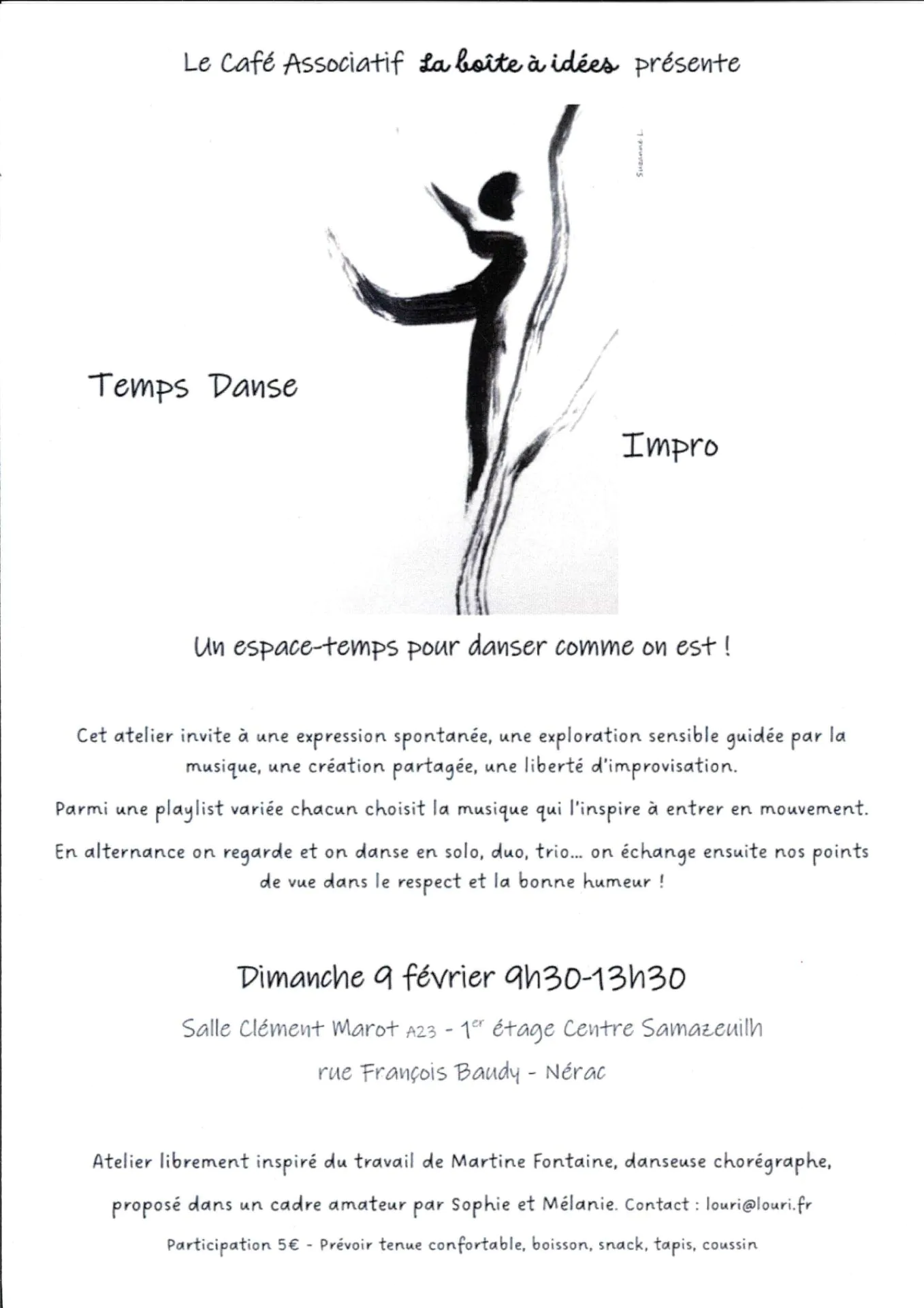 La boîte à idées Temps danse & impro