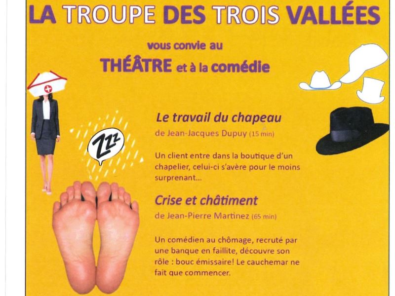 Théâtre "Le travail du chapeau " et "Crise et châtiment"