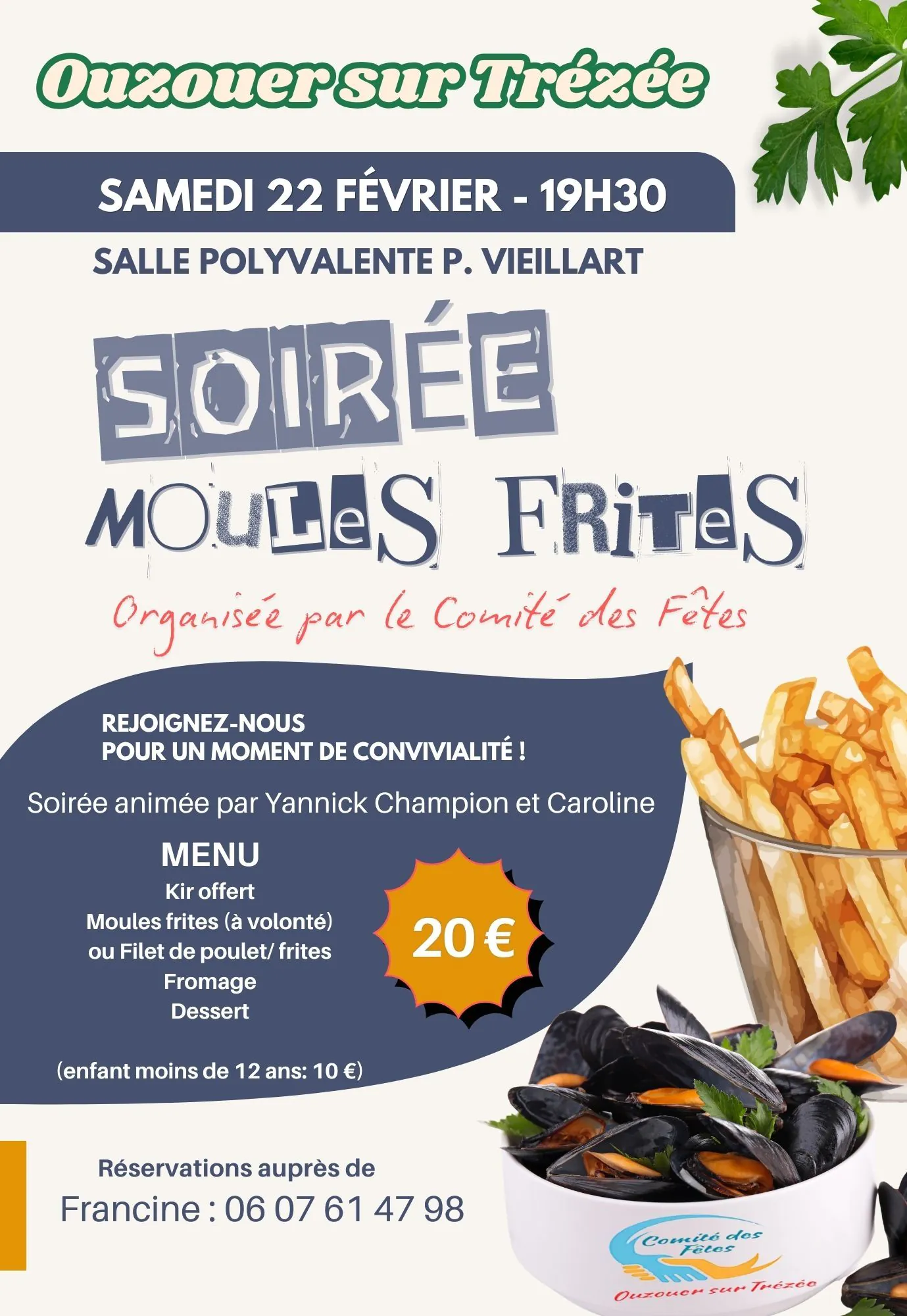 Soirée moules-frites dansante