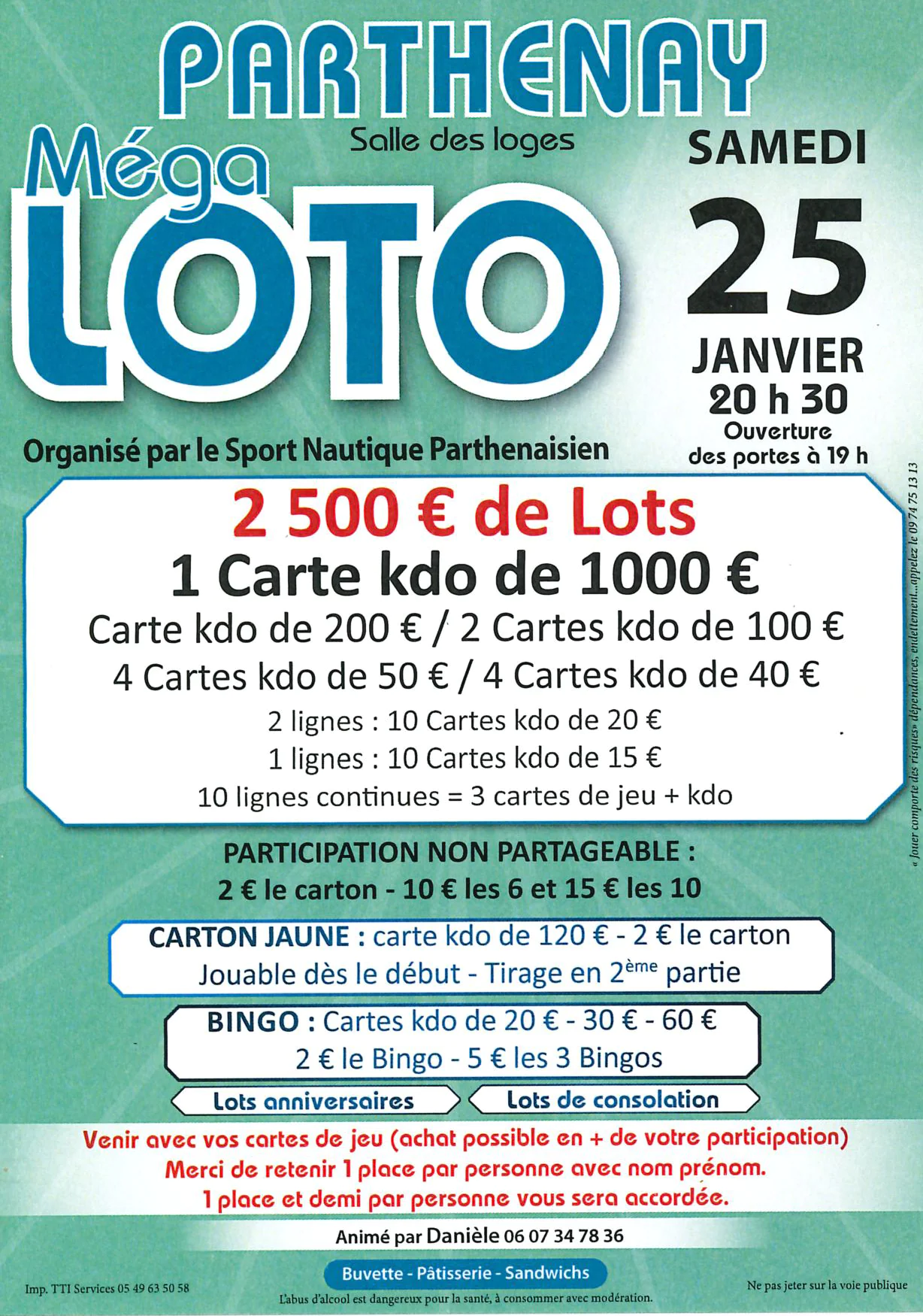 Loto du Sport nautique parthenaisien