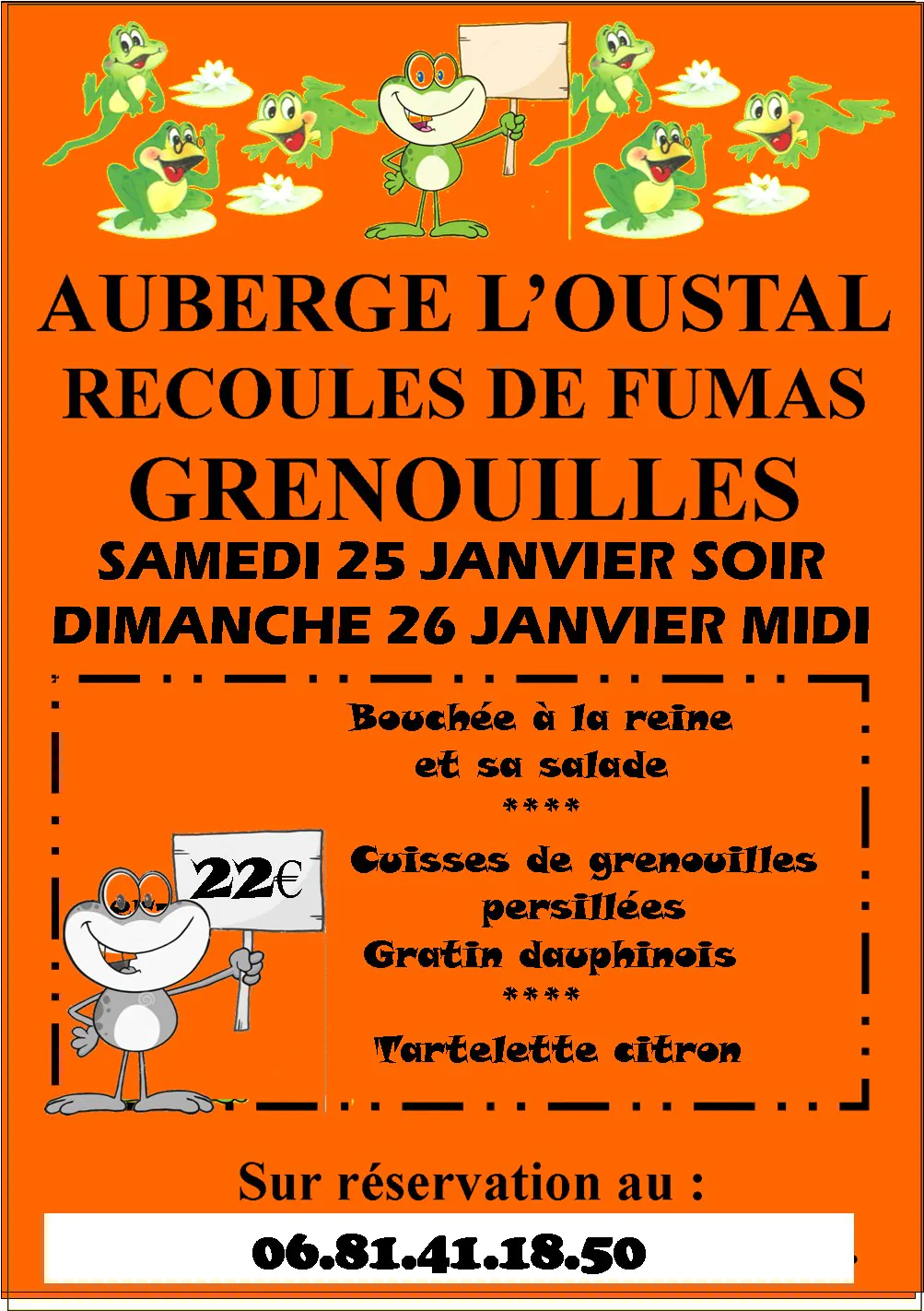 REPAS GRENOUILLES