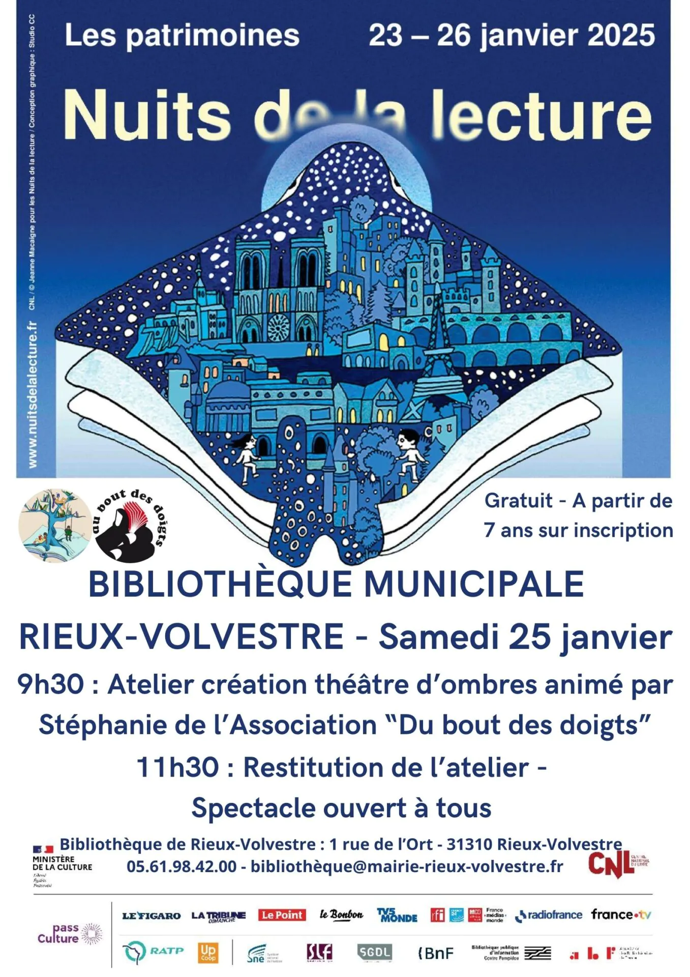 NUIT DE LA LECTURE ATELIER CRÉATION THÉÂTRE D'OMBRE