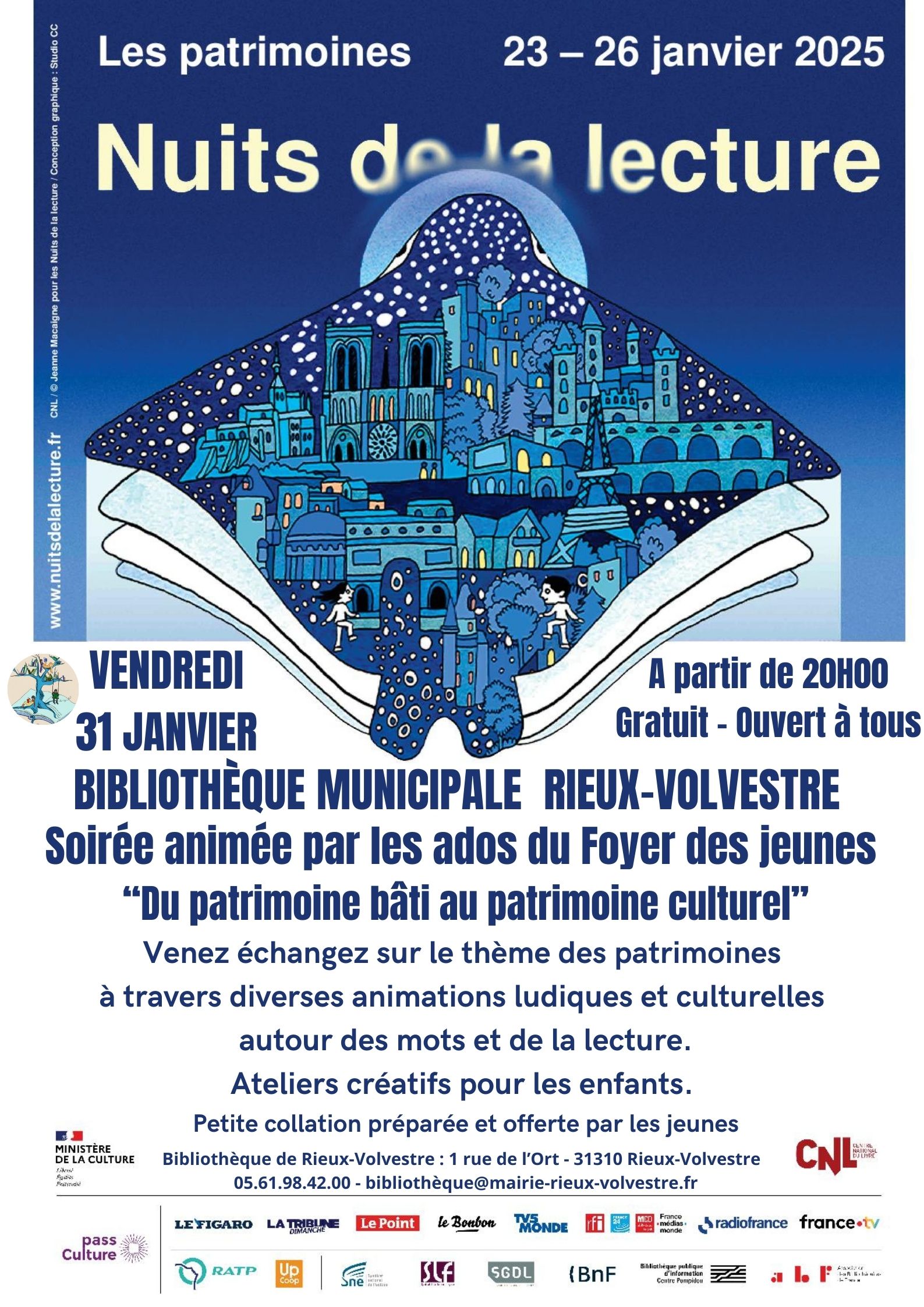 NUIT DE LA LECTURE LES PATRIMOINES A L'HONNEUR