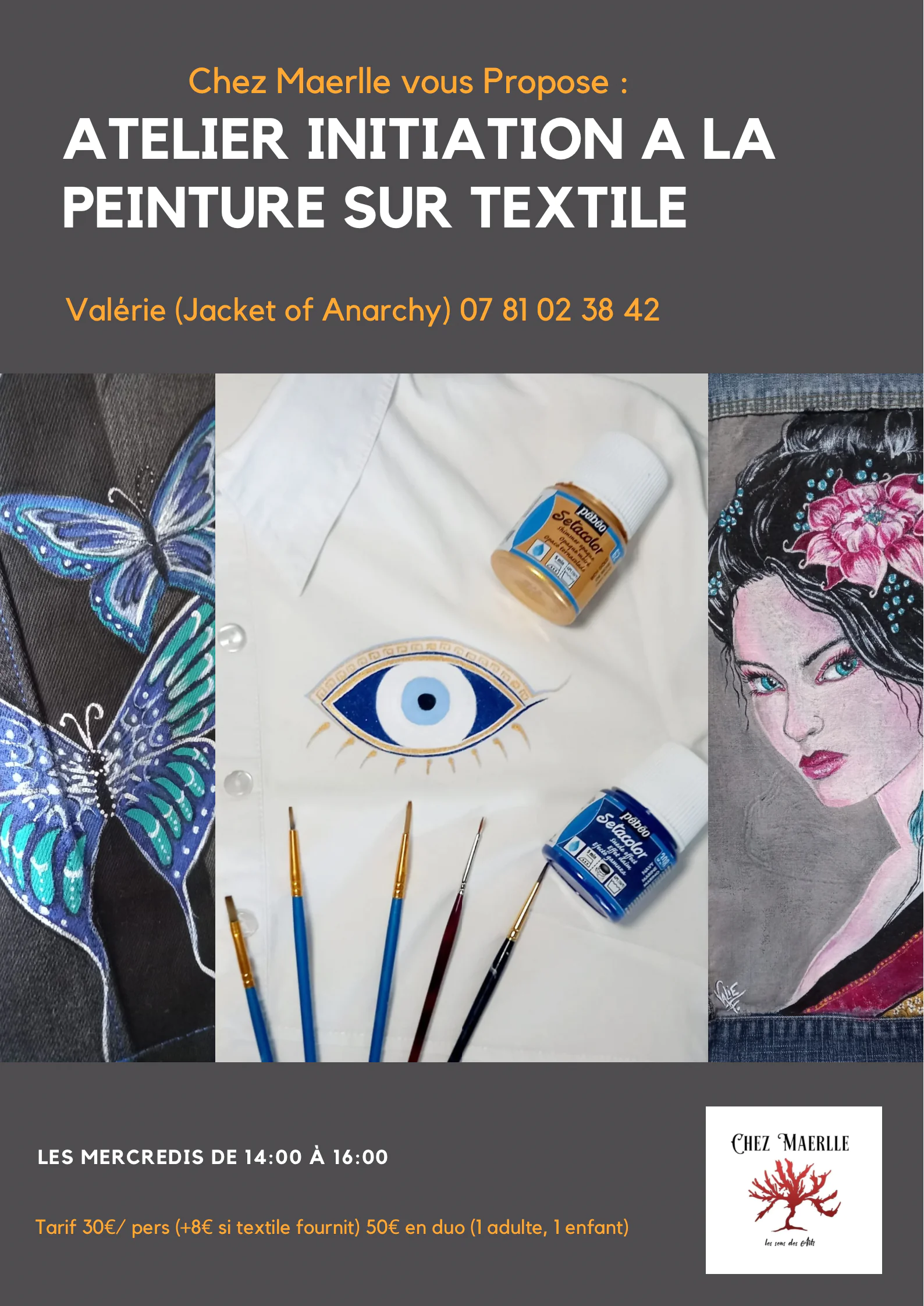 CHEZ MAËRLLE ATELIER CUSTOMISATION SUR TEXTILE