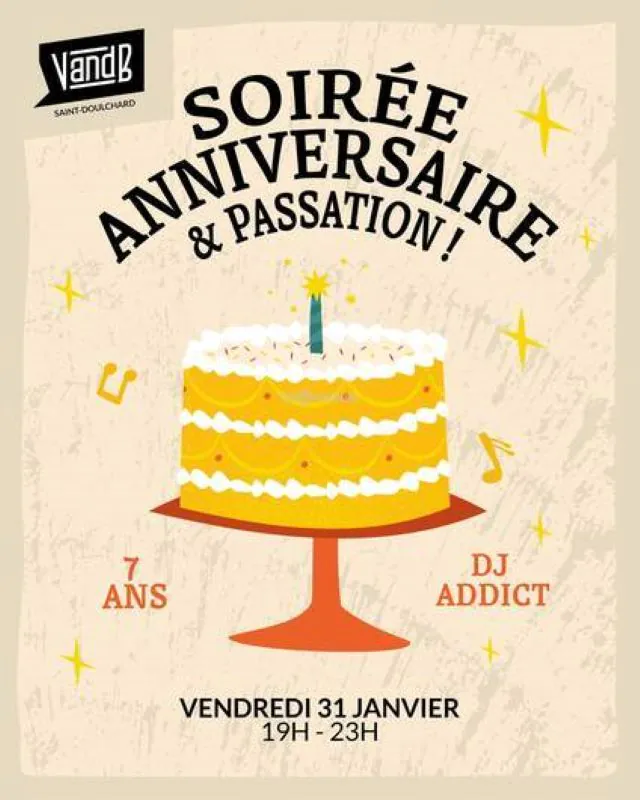 Soirée d'anniversaire et passation