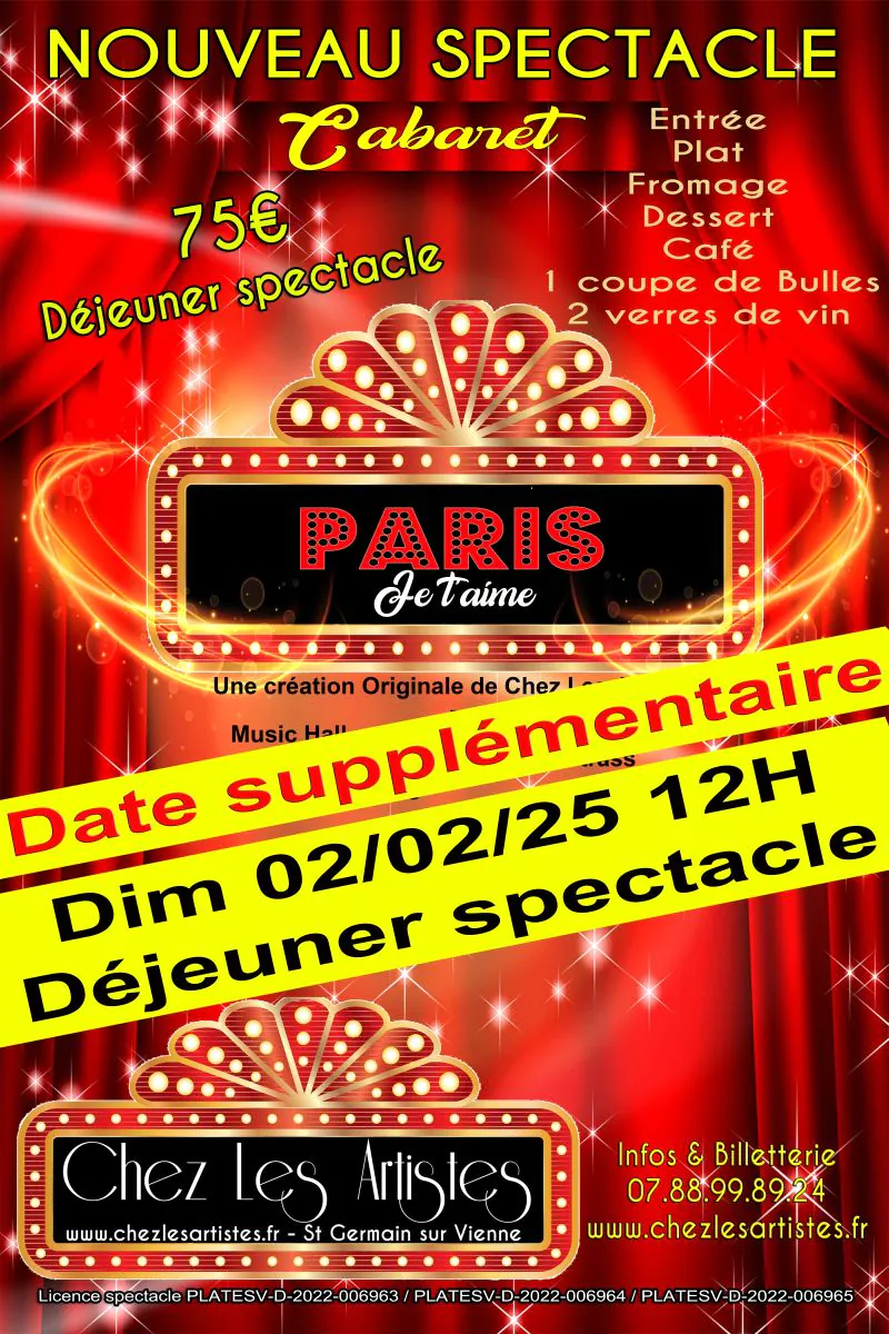 Déjeuner-spectacle "Paris Je t'aime"