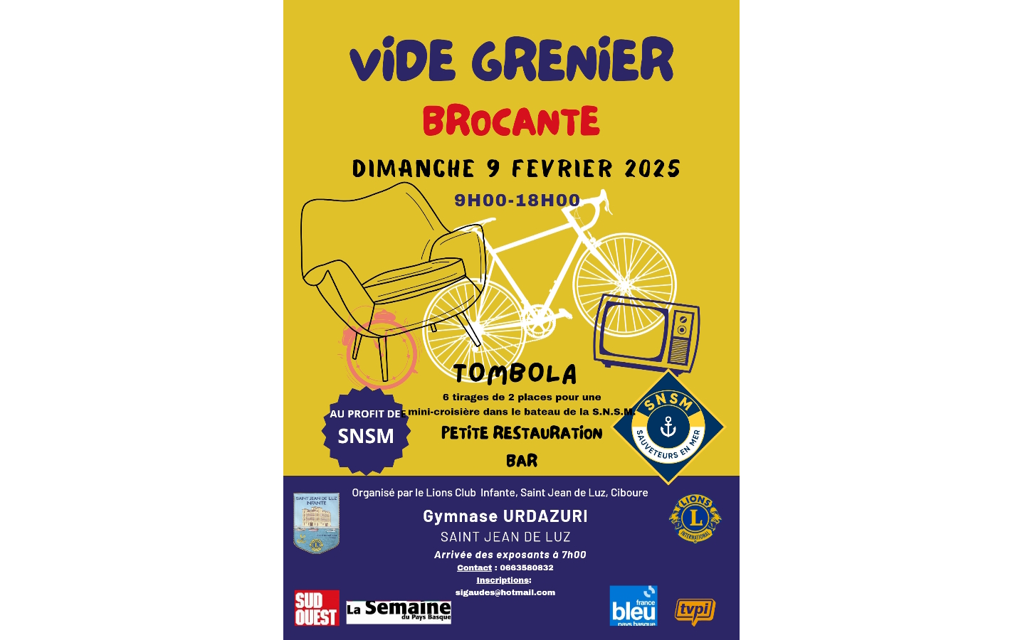 Vide Grenier Brocante au profit de la SNSM