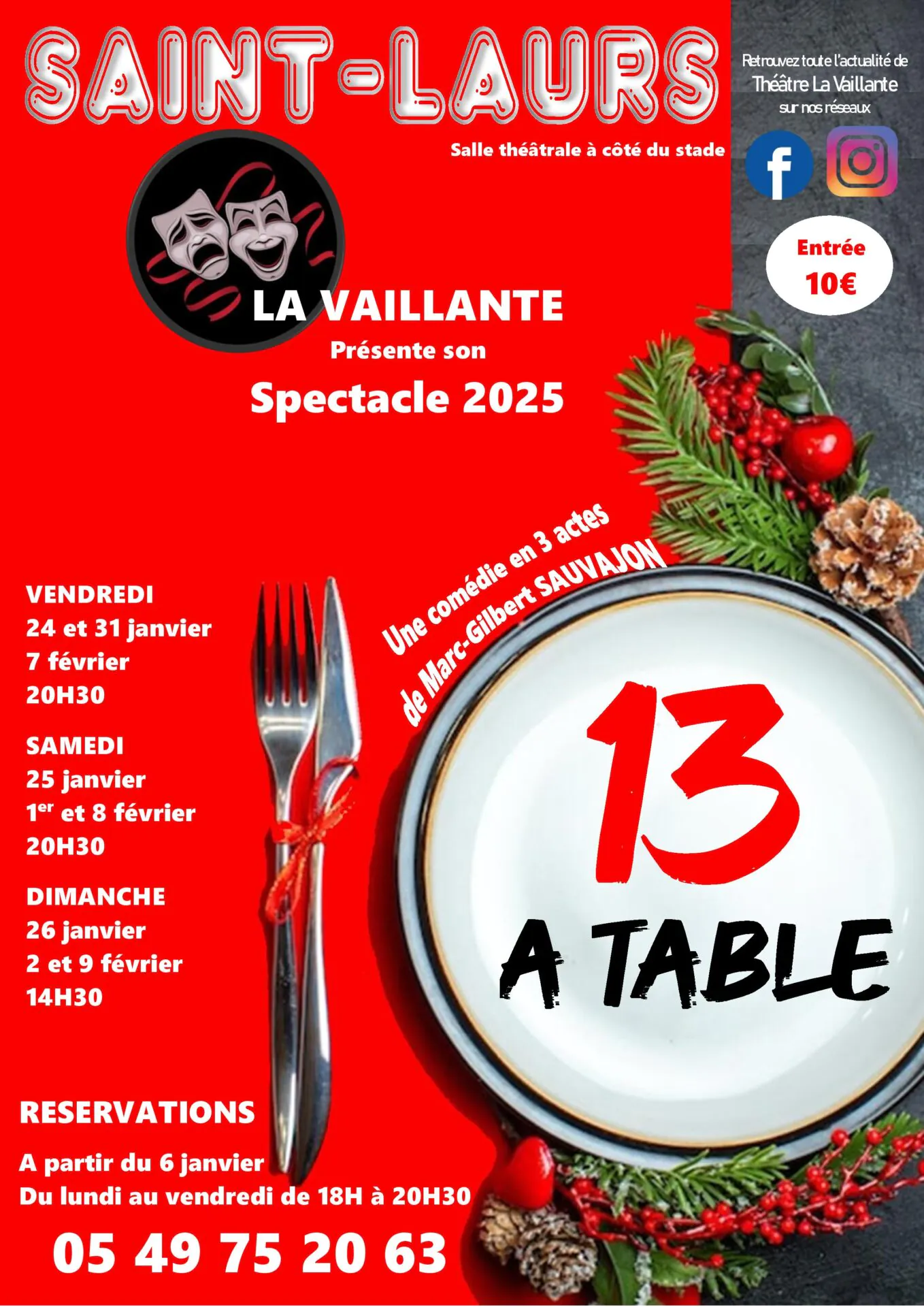 Théâtre "13 à table"