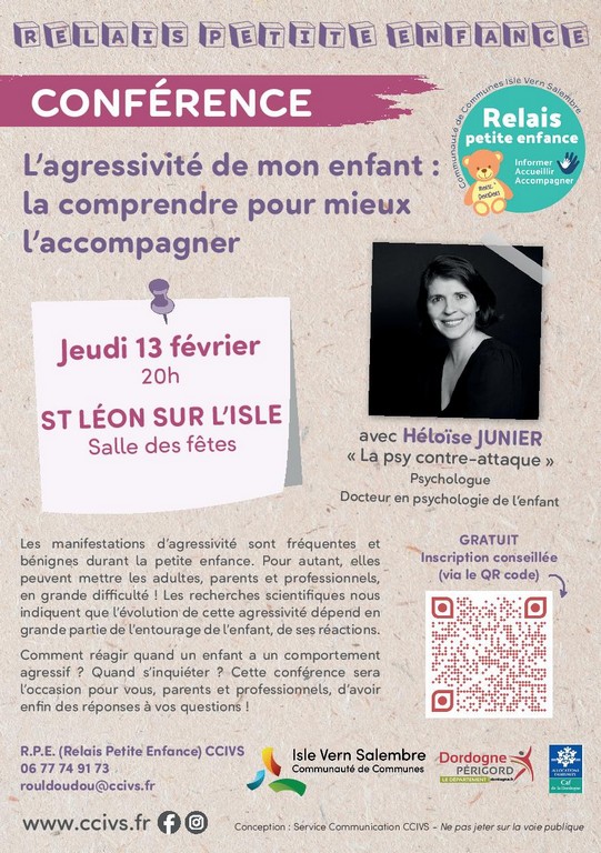 Conférence comprendre l'agressivité de l'enfant