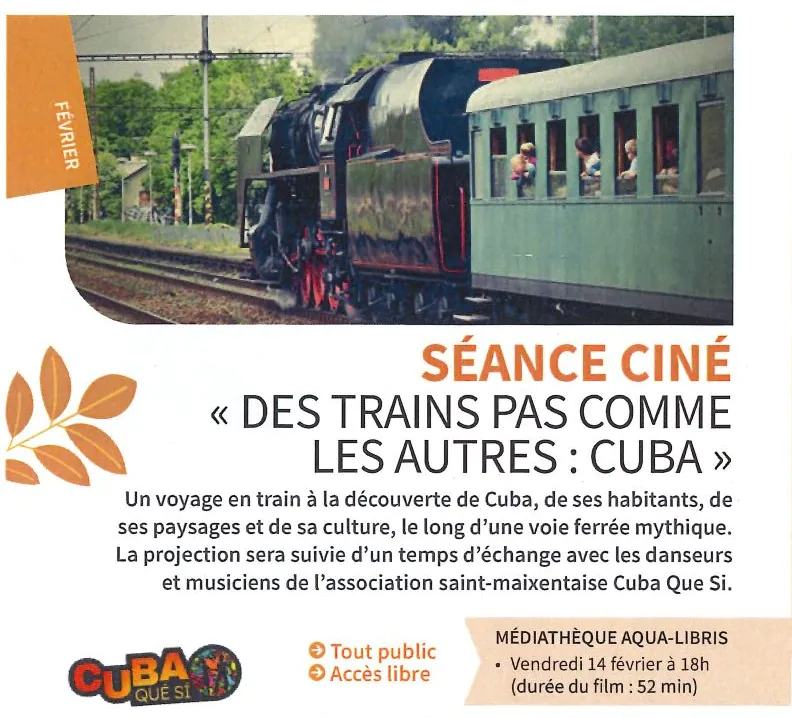 Séance ciné " Des trains pas comme les autres CUBA"