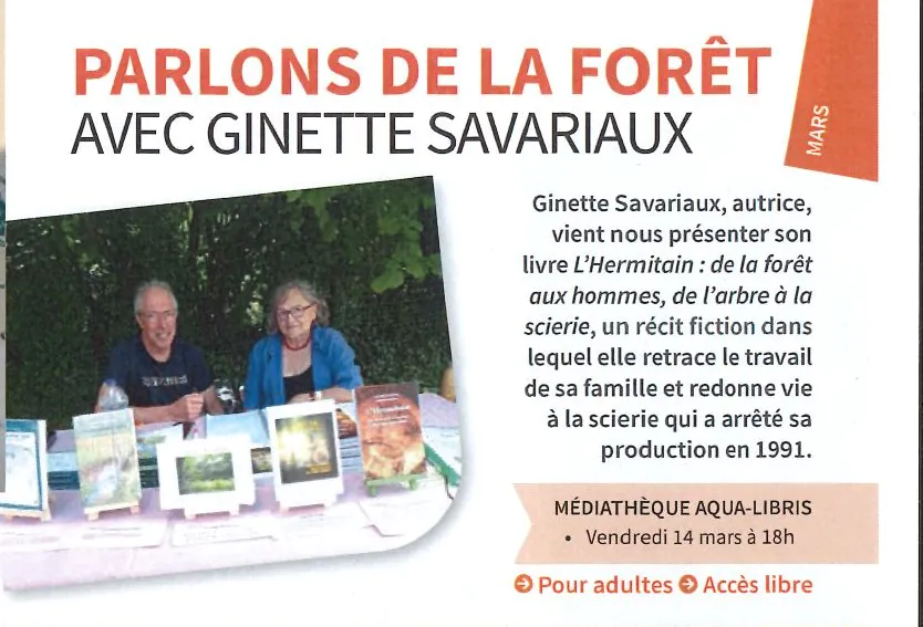 Parlons de la forêt avec Ginette SAVARIAUX