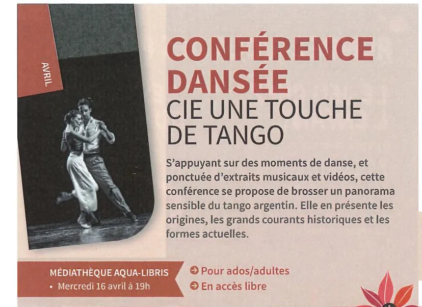 Conférence dansée " cie une touche de tango"