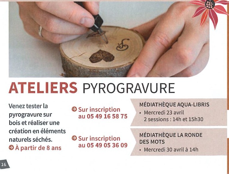 Ateliers pyrogravure