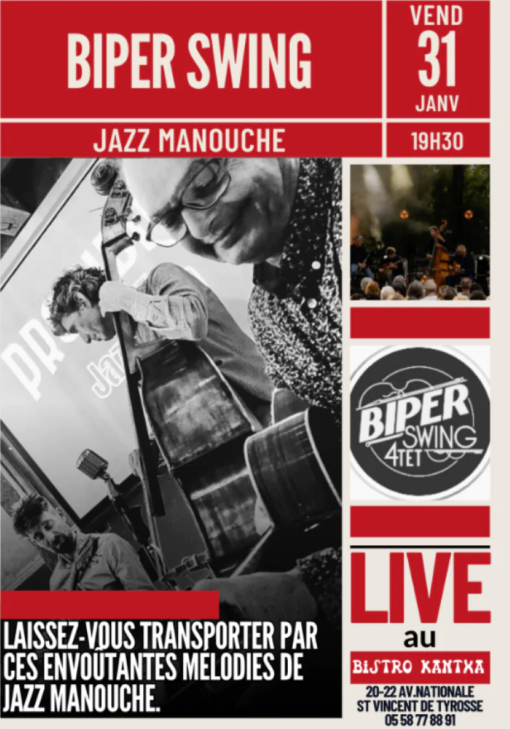 Concert jazz manouche Biper Swing