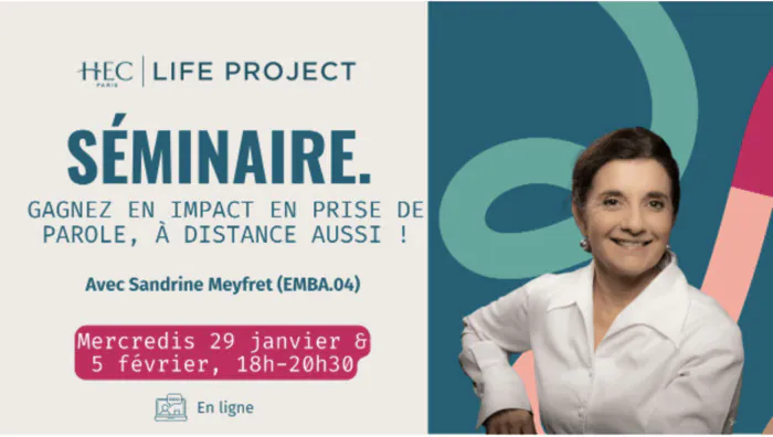 Séminaire en ligne "Gagnez en impact en prise de parole