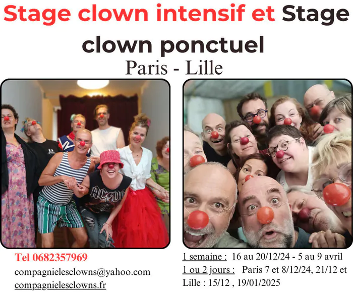 Stage clown intensif et stage clown ponctuel Paris - Lille 188 Lille