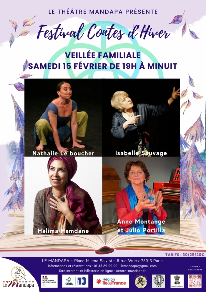 Veillée familiale de 4 contes Théâtre Mandapa Paris