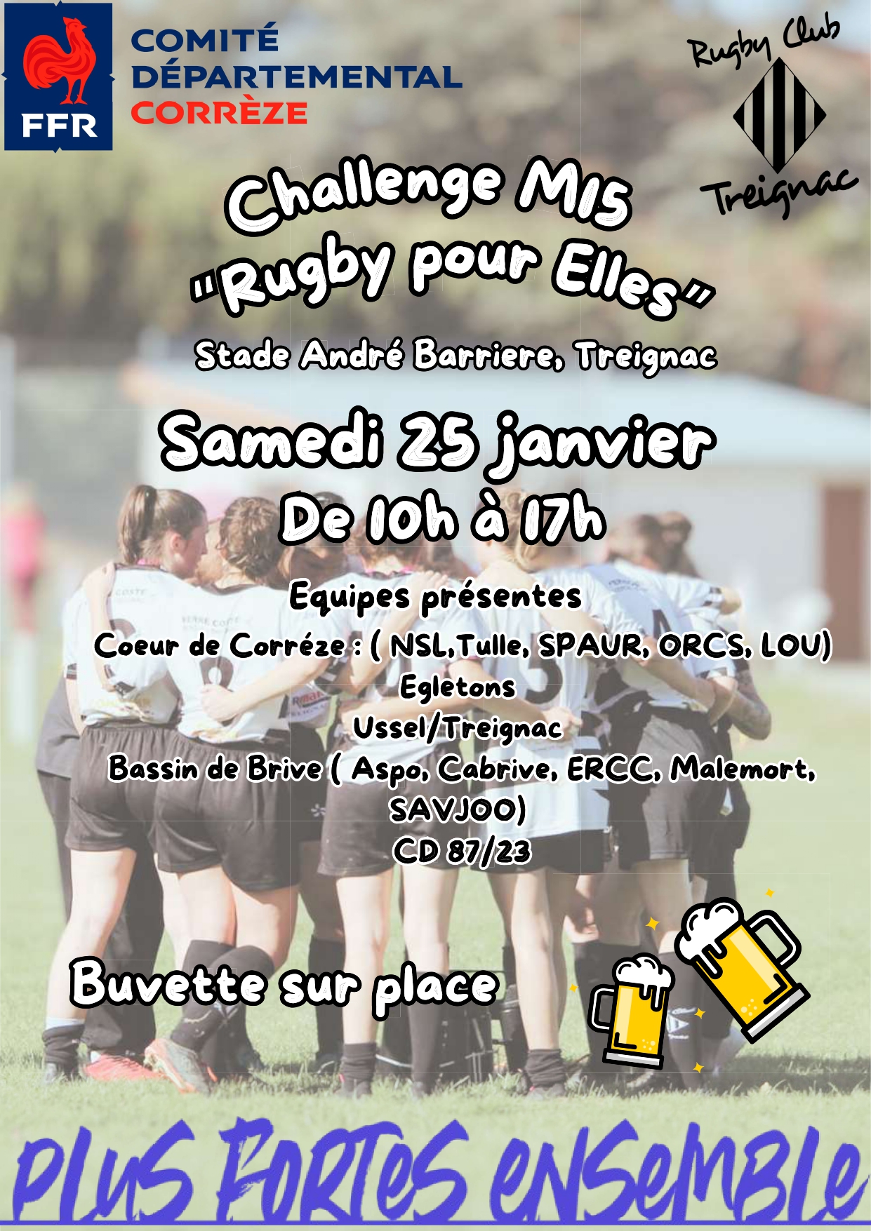 Rugby Club Treignac Challenge M15 "Rugby pour elles"