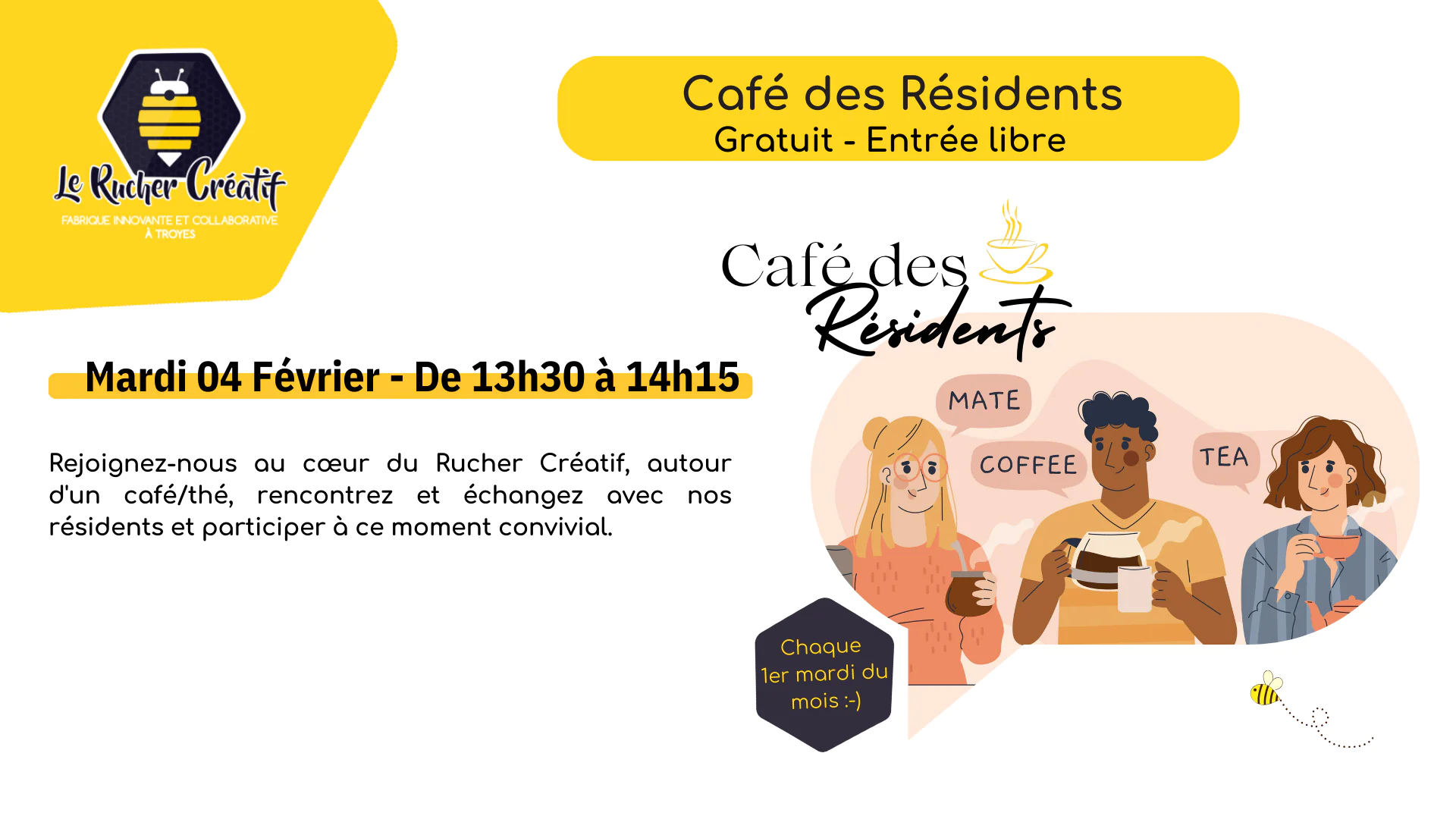 Café des Résidents ouvert à toutes et tous