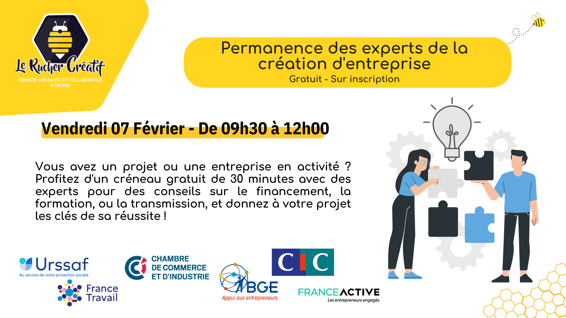 Permanence des experts de la création d'entreprise