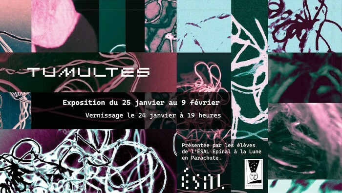 Tumultes - Exposition des étudiants de l'ÉSAL Épinal La Lune en parachute Épinal