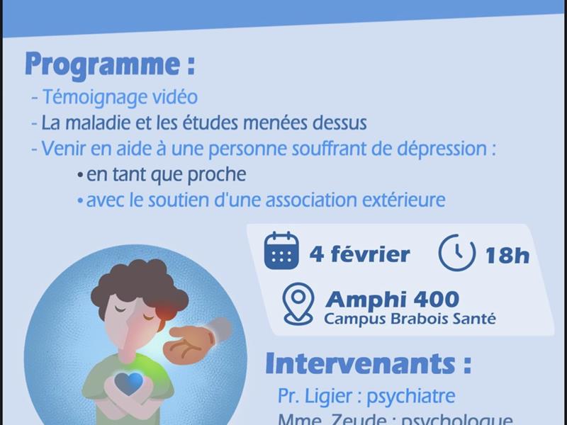 CONFERENCE LA DÉPRESSION ET LES CLÉS POUR AIDER