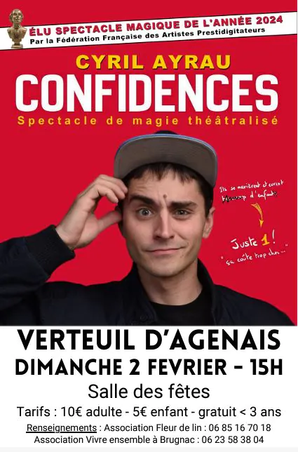 Spectacle de magie théâtralisé Confidences de Cyril AYRAU