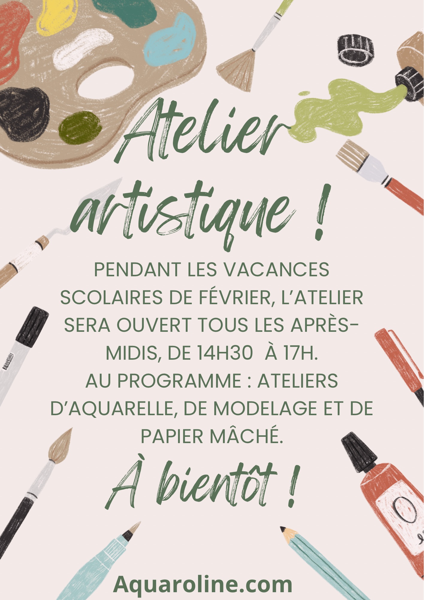 Atelier artistique pour petits et grands