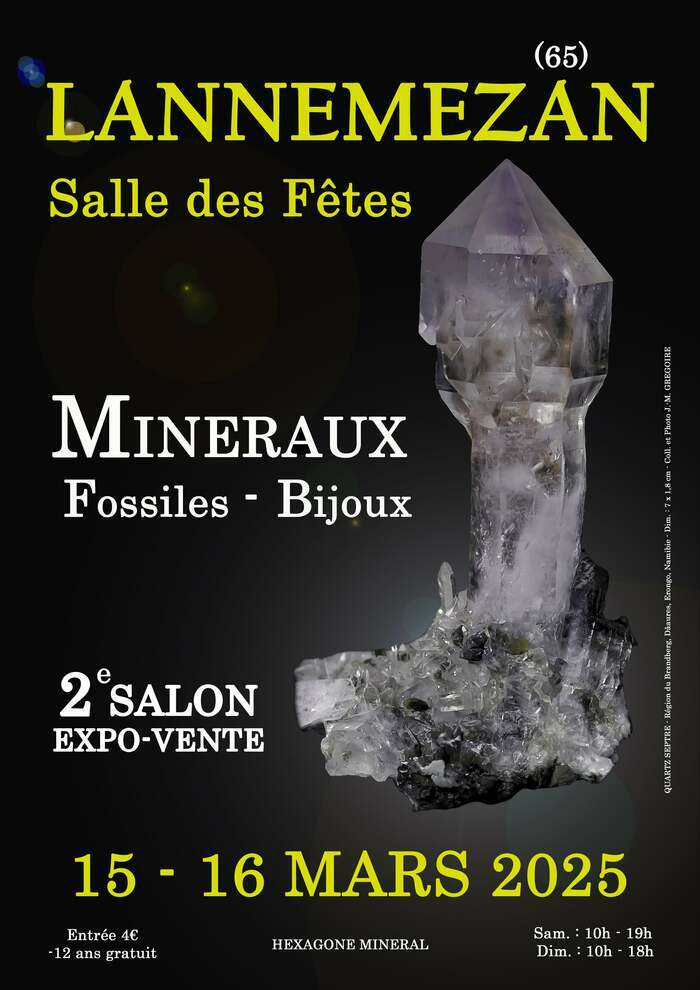 2e SALON MINERAUX FOSSILES BIJOUX de LANNEMEZAN (Hautes-Pyrénées) Salle des Fêtes Lannemezan