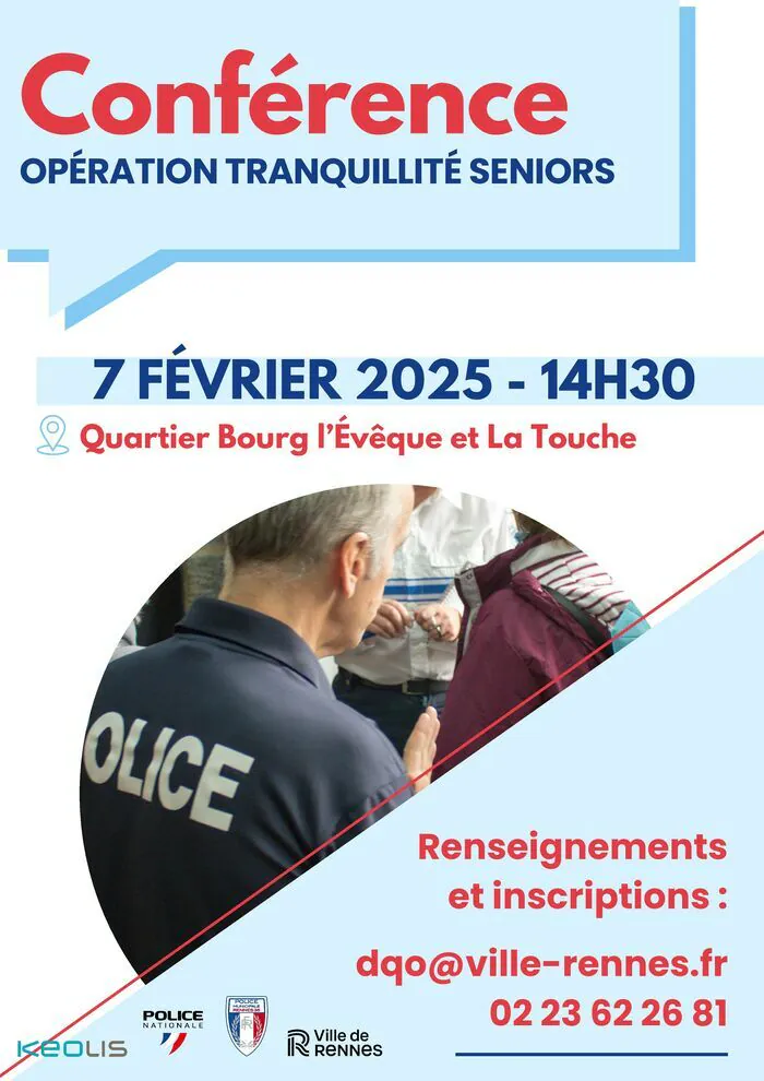 Sortir à Rennes, Conférence tranquillité séniors cour papu Vendredi 7 février, 14h30