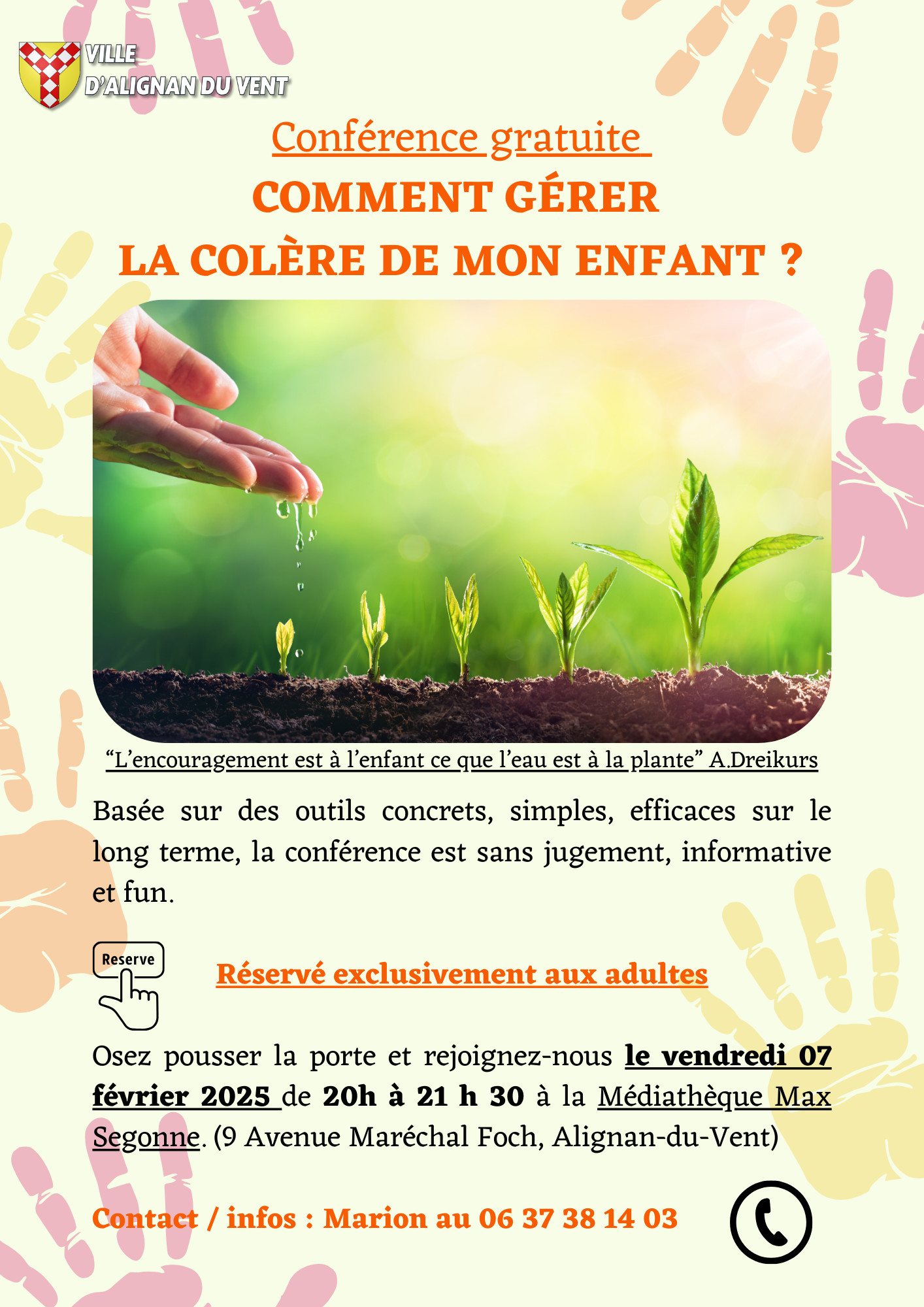 CONFÉRENCE- COMMENT GERER LA COLÈRE DE MON ENFANT