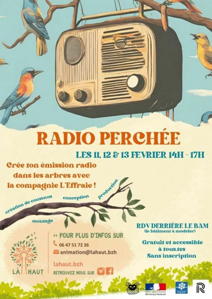 Animation grimpe d'arbre et stage de Radio perchée Derrière le BAM Rennes