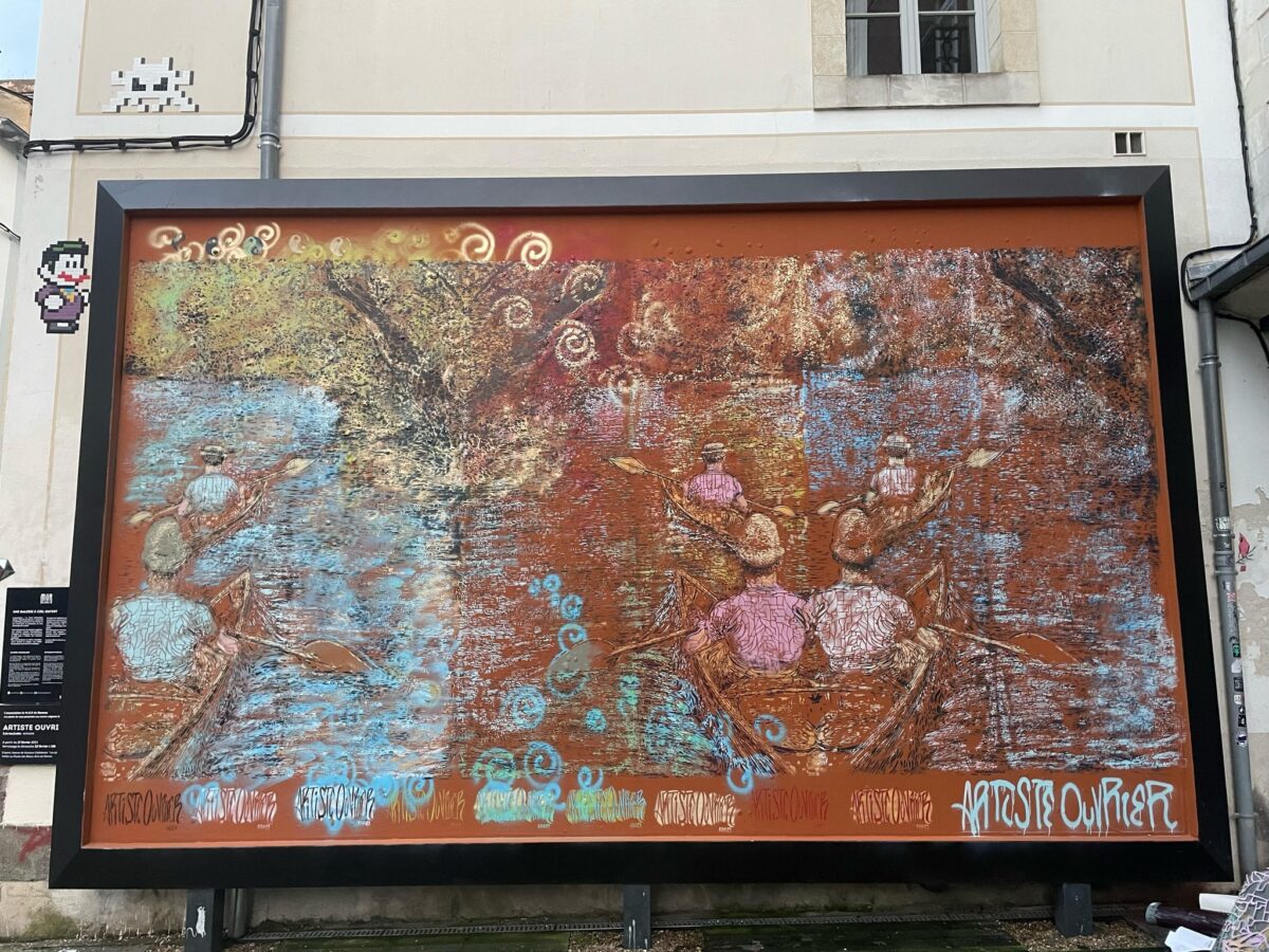 Artiste ouvrier mur de rennes