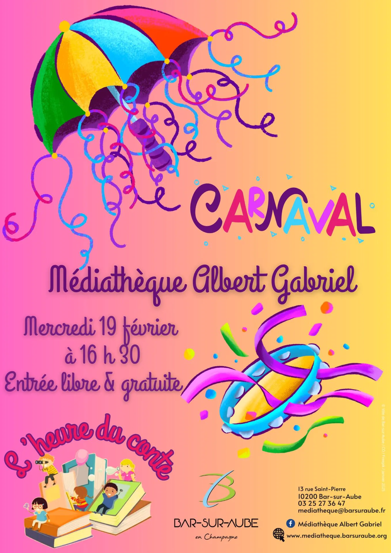 L'heure du conte Carnaval