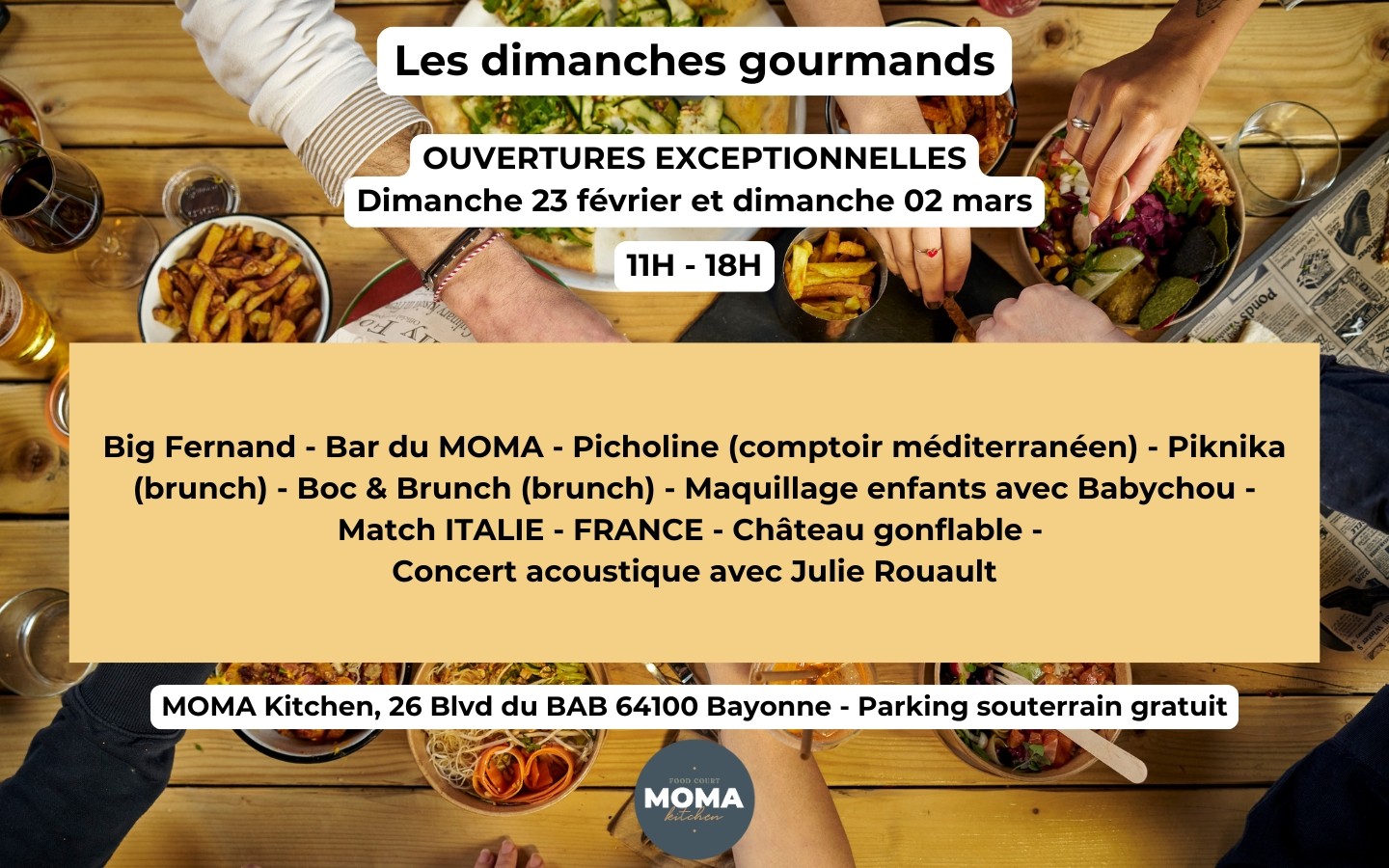 Les dimanches gourmands du Moma Kitchen