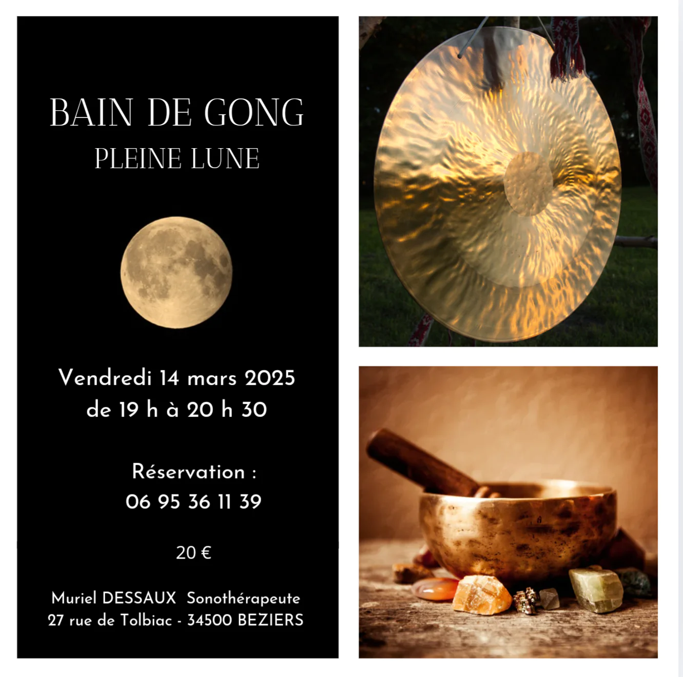 BAIN DE GONG DE LA PLEINE LUNE