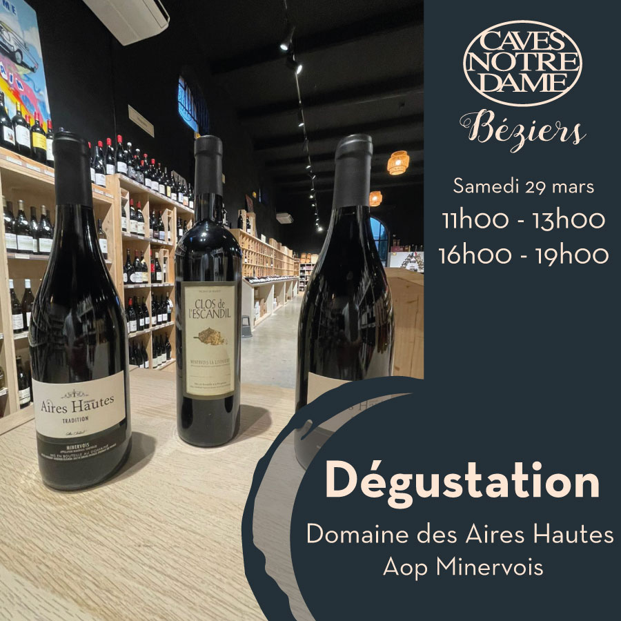 DEGUSTATION DES VINS DU DOMAINE DES AIRES HAUTES