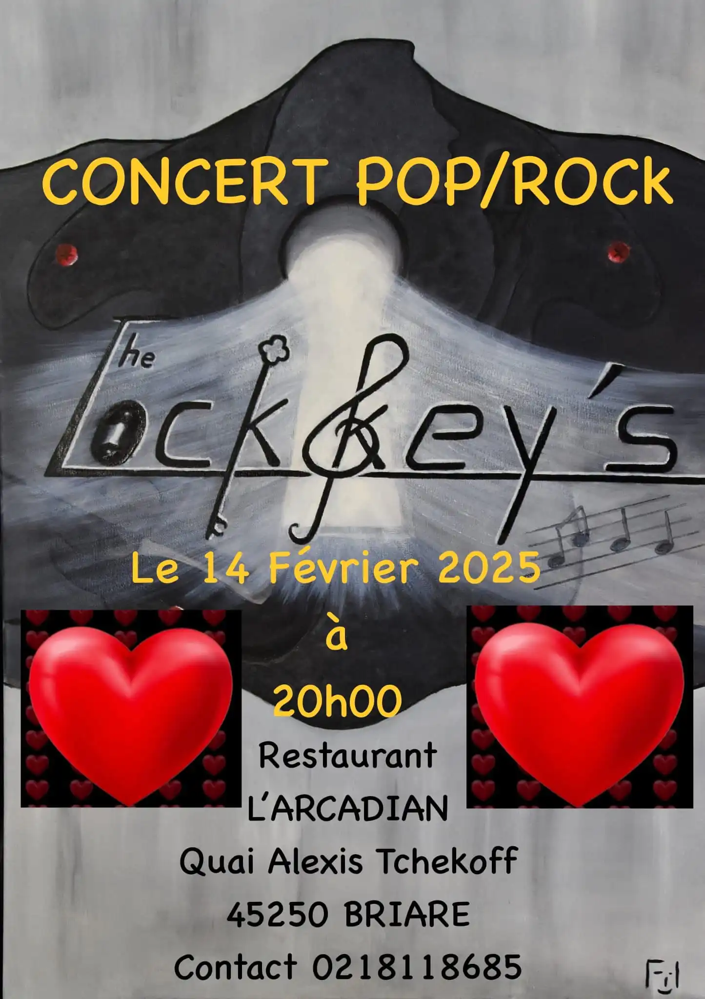 Concert-repas de la Saint-Valentin à l'Arcadian