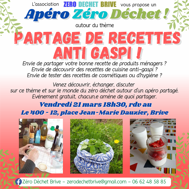 Apéro zéro déchet (Le 400)