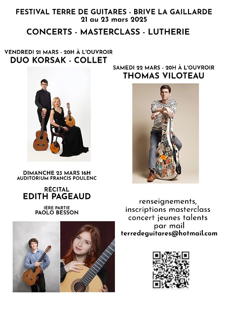 Festival Terres de guitares: Masterclass de Thomas Viloteau (Conservatoire)